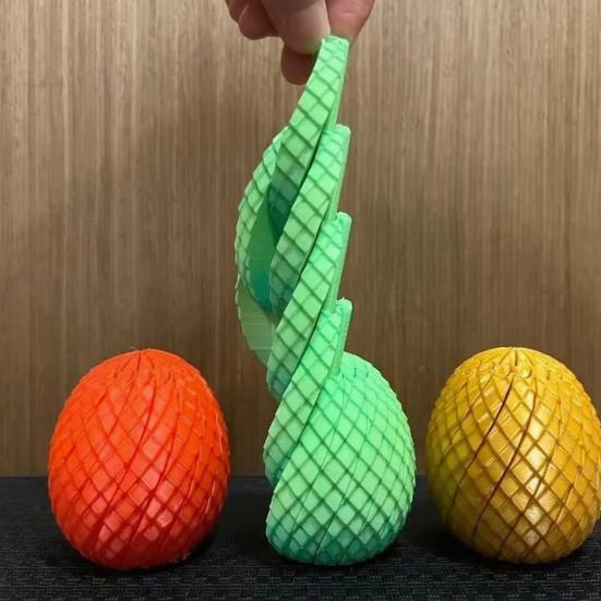 Twist Fidget Dragon Egg 3D Printed Spiral Dragon Egg Sensory Toy Rotating Stress Relief Egg Spinner for Easter Basket Stuffers