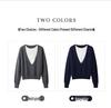 35% Cashmere Women's Color Block Faux Layered Korean Style Pullover Sweater