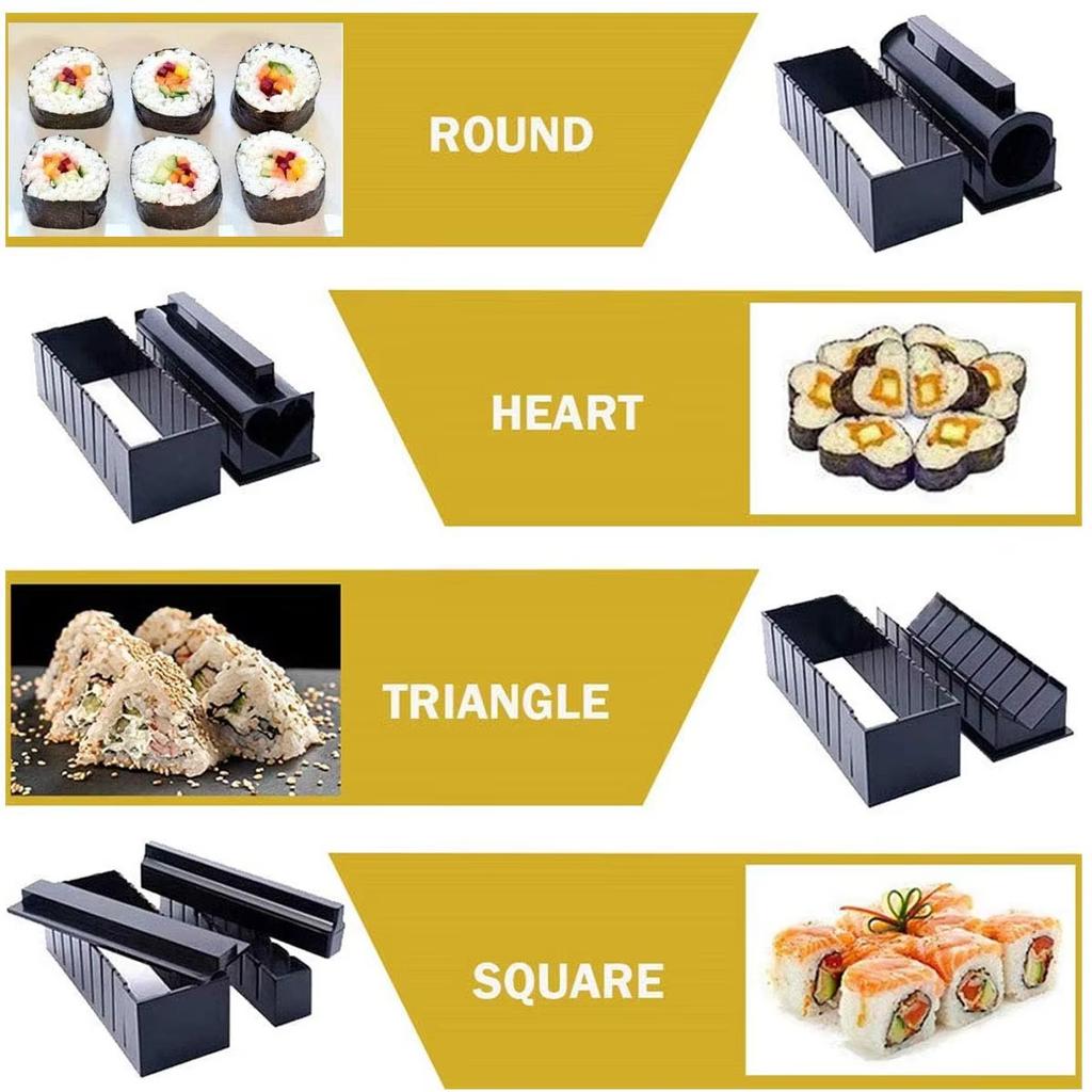 Multifunctional Sushi Maker Kit Complete Sushi Moulds Sushi Making Kit Rice Roll DIY Kitchen Set Suitable for Beginners