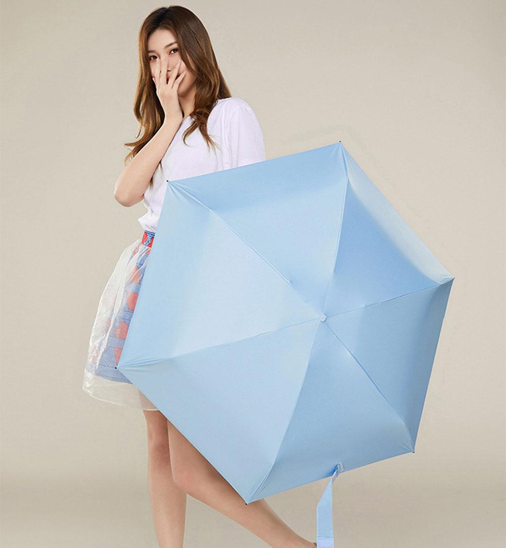 Женский карманный складной зонт с защитой от УФ-излучения — фото 7