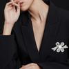 Full Diamond Bow Brooch, Elegant and Feminine Pearl Brooch, Light Luxury and High-end Design Sense Brooch