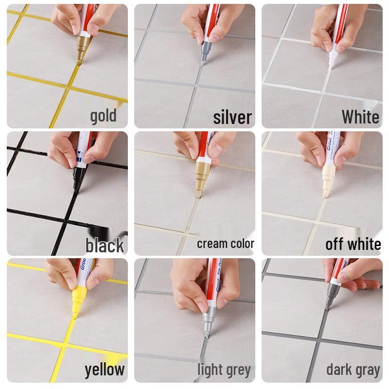 Grout Pen: Waterproof, Anti-Mildew, No-Fade Tile Gap Touch-Up Paint