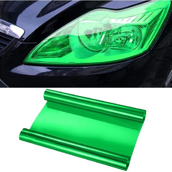 11.88×48 Inches Car Light Self-Adhesive Tint Film Brake Light Headlight Tail Light Fog Light Car Vinyl Wrap Protector Film Auto Modification Cover