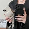 Wallet Mobile Phone Case Is Suitable For Apple 16 Lock Card Bag Iphone17 Messenger 15 Fine Hole Anti-Drop Silicone.