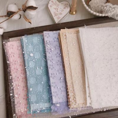 10Pcs/Set Handbook Papers Fadeless Anti-Break Cuttable Folding Easy To Paste Marbling Pattern A5 Handbook Collage Papers for School