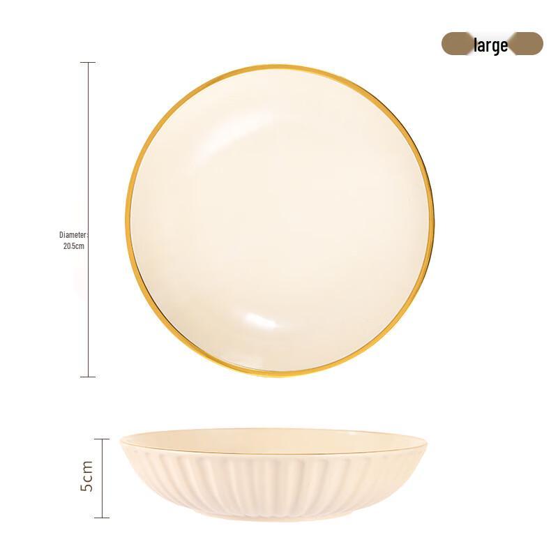 Cream Style Plastic Dinner Plates (Set of 4)