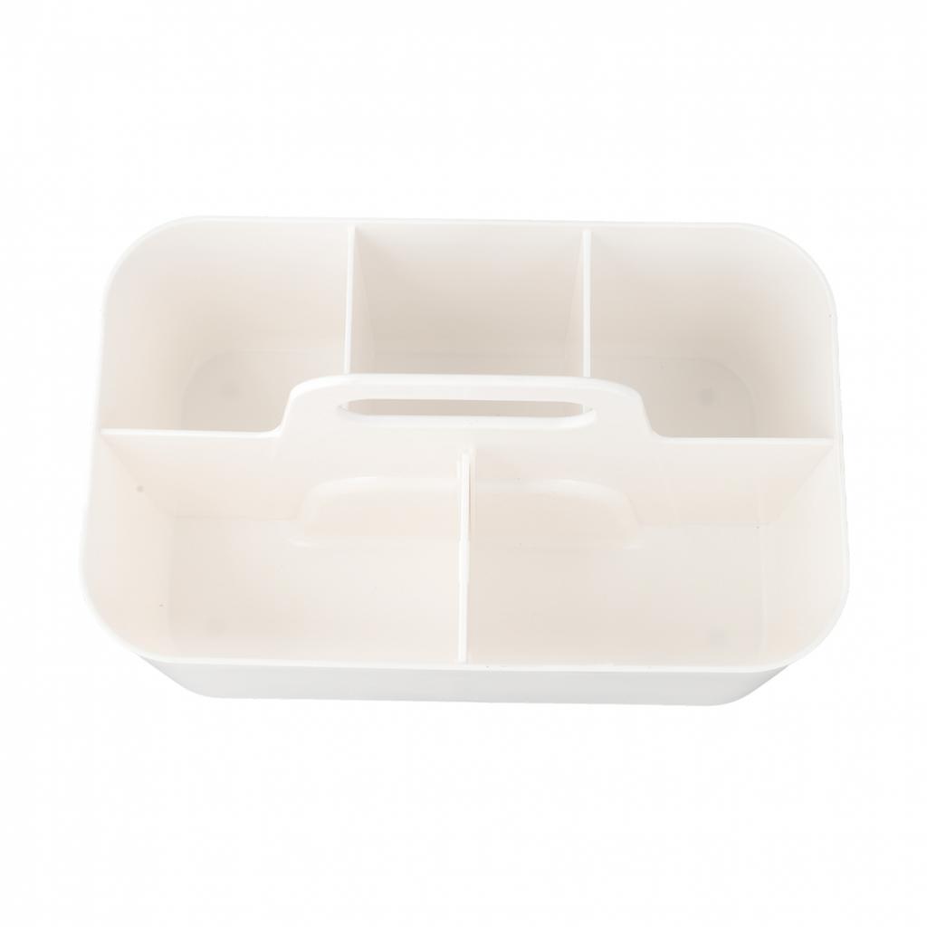 Portable Plastic Storage Box with Removable Divider for Home Organization