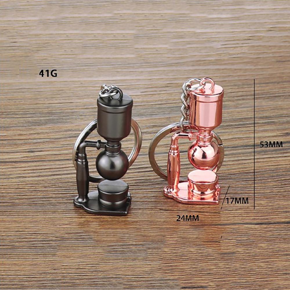 Pitcher 3D Creative Coffee Keychain Metal Moka Pitcher Keyring  Girl Gift