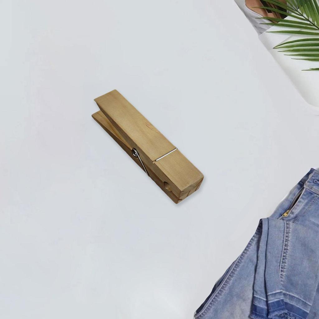 Wooden Clothespin Clothes Peg Laundry Bathroom Clothing Clamp Wood Clip for Indoor and Outdoor Patio