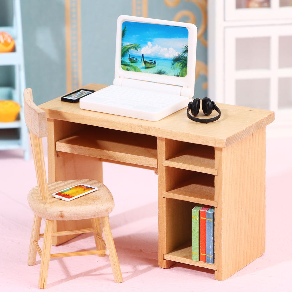 5 Pcs/Set Dollhouse Mini Laptops/Phone,Scene Miniatures Computers Toy Craft