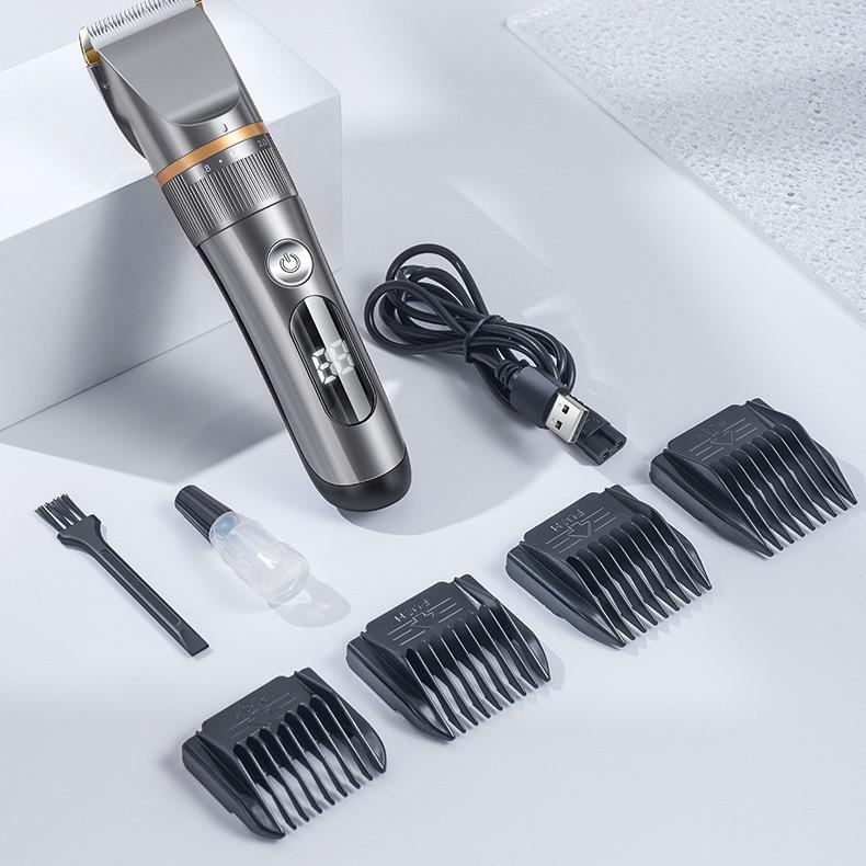 

Professional Hair Clipper Set Electric Hair Trimmer with Limit Comb LED Digital Display USB Rechargeable Hair Care Tools