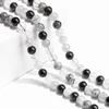 Black Rutilated Tourmaline Quartz  Stone Natural Round Beads 15"Strand Loose Spacer Beads 4/6/8/10/12mm for Jewelry Making DIY Bracelets Accessories