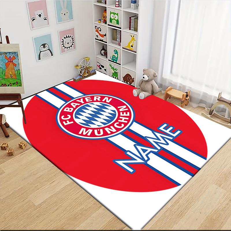 Custom Name Bayern Munich Crest Carpet Rug Customizable Soft Washable Anti-Slip Home Living Room Sofa Mats Personalized Rug. 0909210
