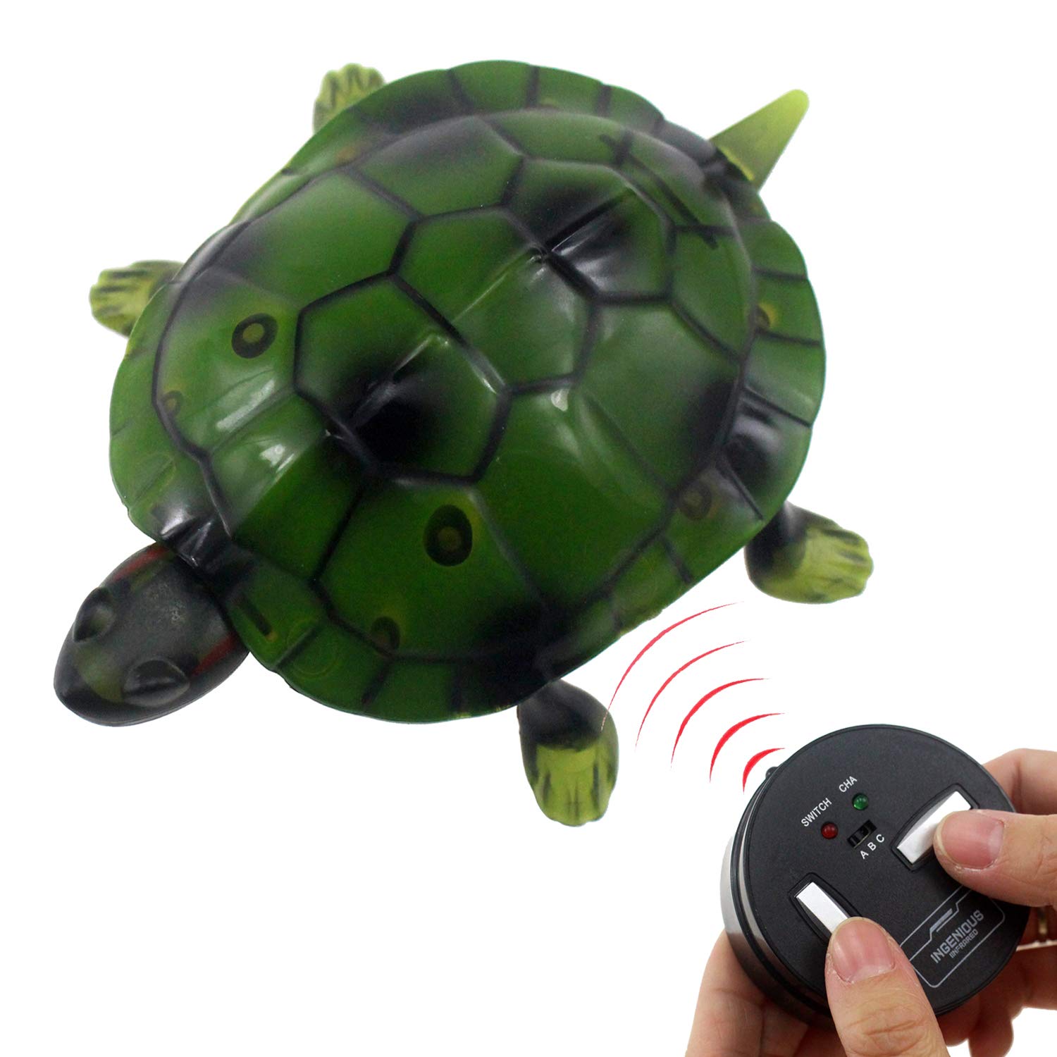 

Tipmant RC Черепаха с дистанционным управлением, реалистичная электрическая игрушка-животное, машинка, подарок на день рождения для детей (зеленый)