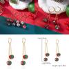 Christmas Ball Fringe Earrings With Heart Gingerbread Accents For Holiday Fashion