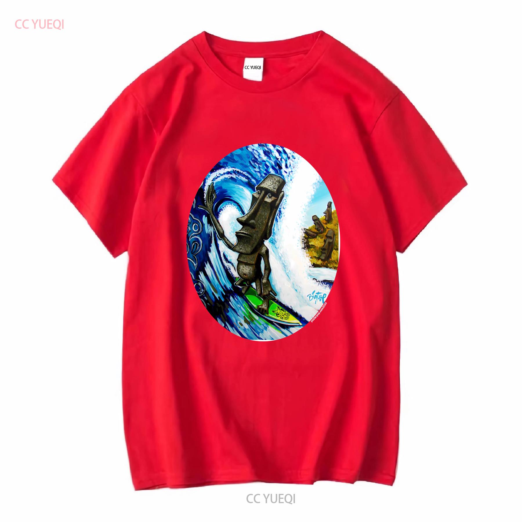 BigToe Моаи Футболка для серфинга Серфинг Тики Остров Пасхи Пляж Доска для серфинга S 4XL с длинным или коротким рукавом винтажная Стиранная Дышащая S