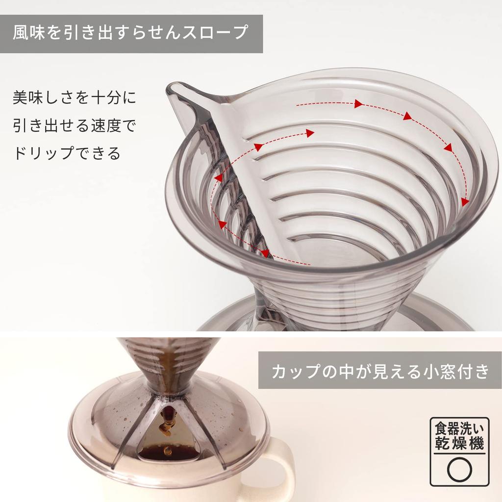 Marna Zestaw Dripper i Kubek Filiżanka do Kawy Gotowa do K767BK (1-2 filiżanki/130ml/Czarny) (z ulotką)