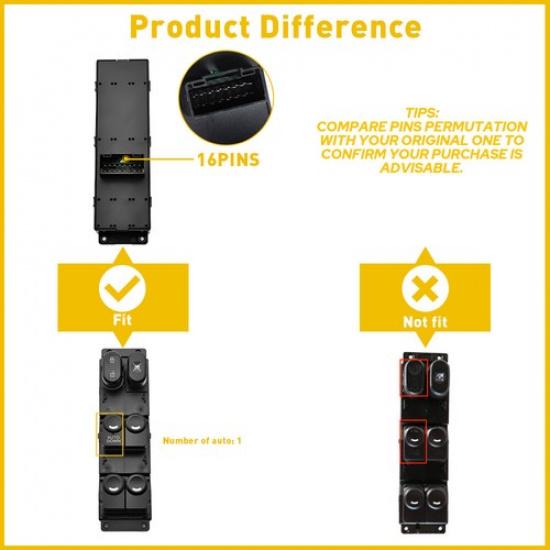 For Hyundai Accent 2011-2017 Driver Door Master Power Window Switch Replacement