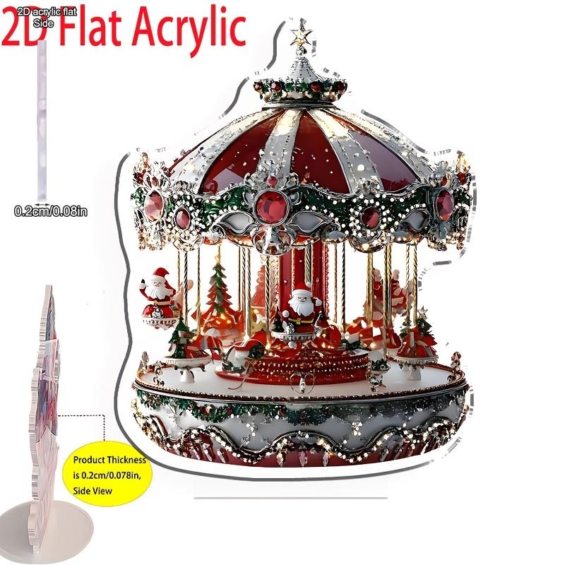 2D Flat Acrylic Rotating Music Cassette Decoration, Indoor and Outdoor Decoration - No Battery/electricity Required, Free Day Decoration, Sh