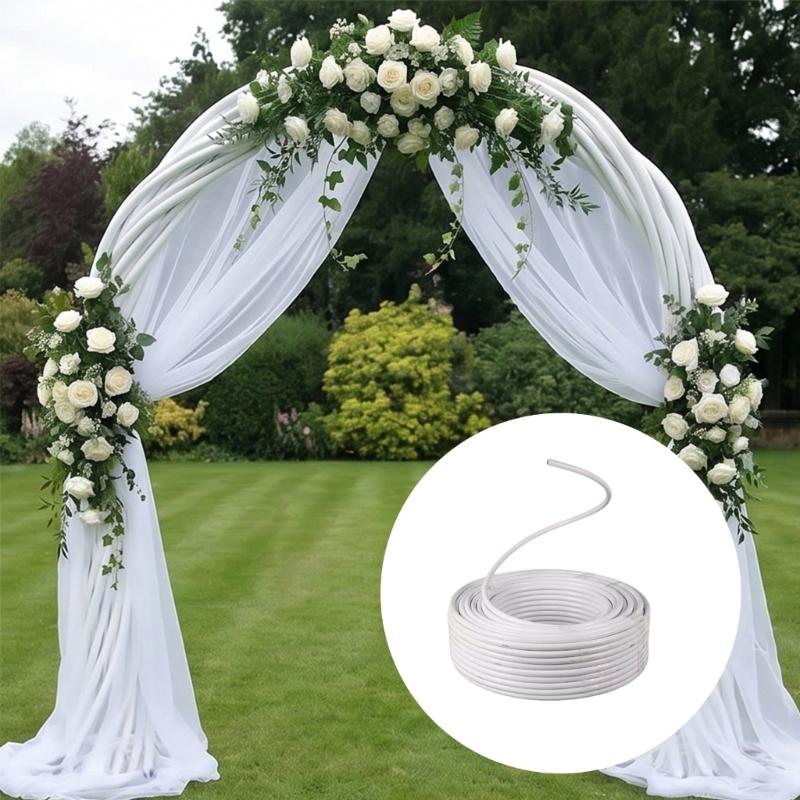 Tub PVC Flexibil Rulou de 16,4ft Țeavă Aluminiu Plastic Pentru Decorare Festival Aniversar Aranjament Flori Nuntă