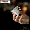 55ml Handbemalte Blau-Weiße Schmetterlingsohr-Teetasse Elegante Teeschale Kännchen Teeprobe Riechbecher Jianzhan Meistertassen Tee