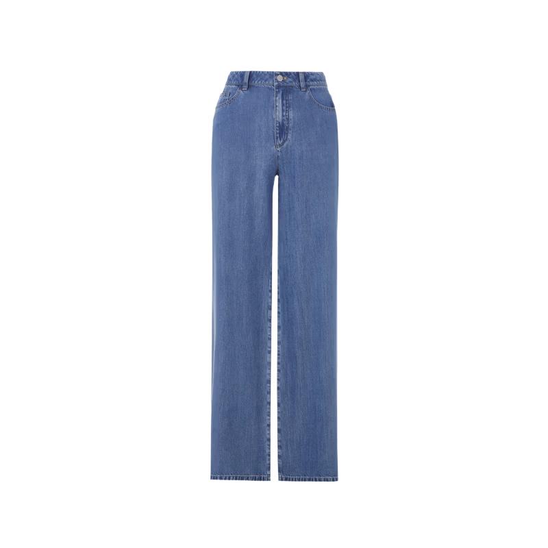 Lancy Lyocell High-Waist Wide-Leg Jeans M