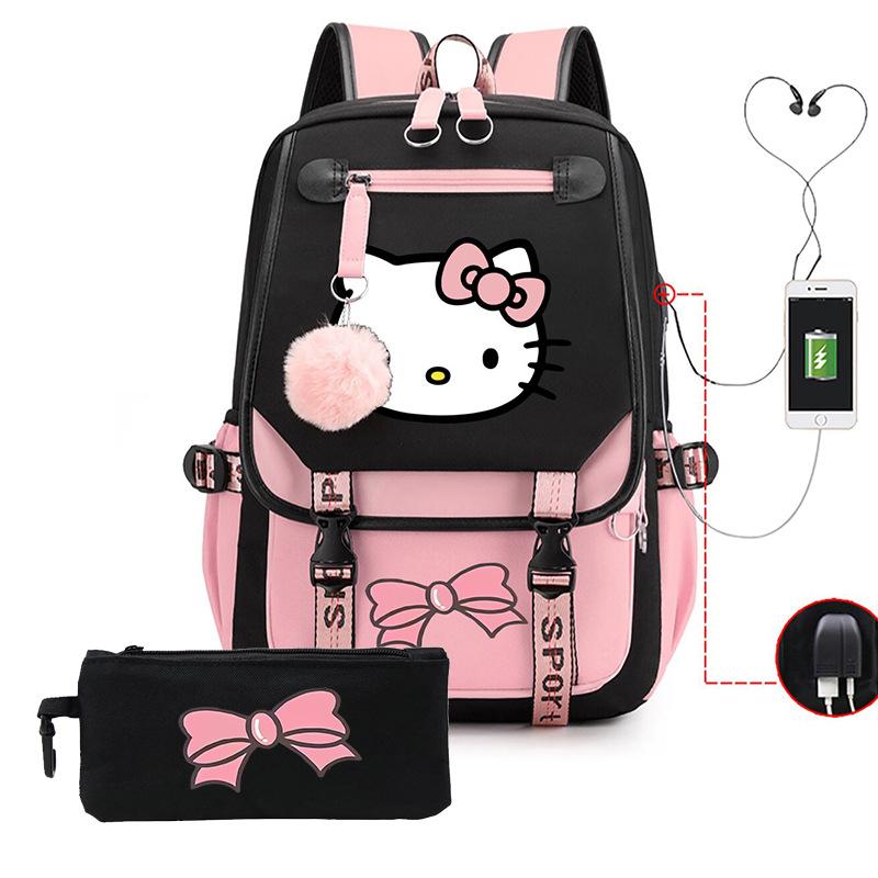 Cute Cartoon Printed Backpack Female Japanese Sweet Small Fresh Primary And Secondary School Student Schoolbag