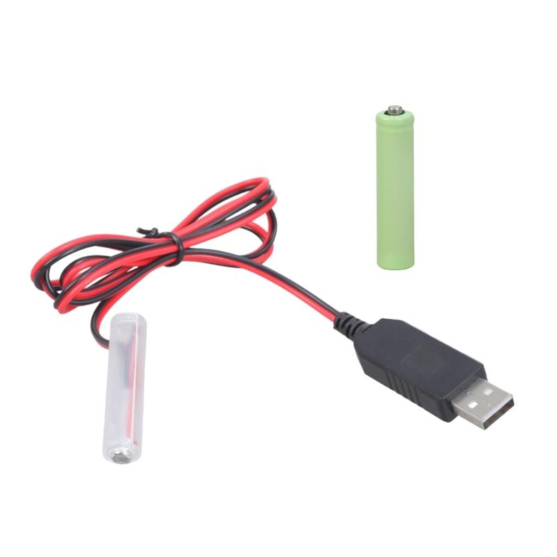 4.5V LR03 3A Battery Elimination USB Power Supply Cable Replacement 3Pcs 1.5V LR03 3A Battery Cable for LED Light