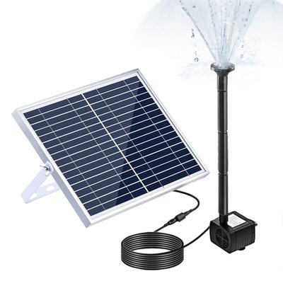 10 W Solar-Brunnenpumpe mit großem Solarpanel, 3 Düsen, max. Wasserhöhe 100 cm für Vogelbadfische