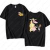 Vintage inspiriert Kuh Hühnchen Cartoon Grafik T-Shirts Nostalgischer Throwback Vorder-Rücken Design Tops Herren Damen Kleidung Baumwolle T-Shirt