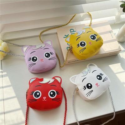 2025 Χαριτωμένη Τσάντα Χιαστί Γάτας Κινουμένων Σχεδίων για Παιδιά - Μικρό Πορτοφολάκι Ώμου για Κέρματα