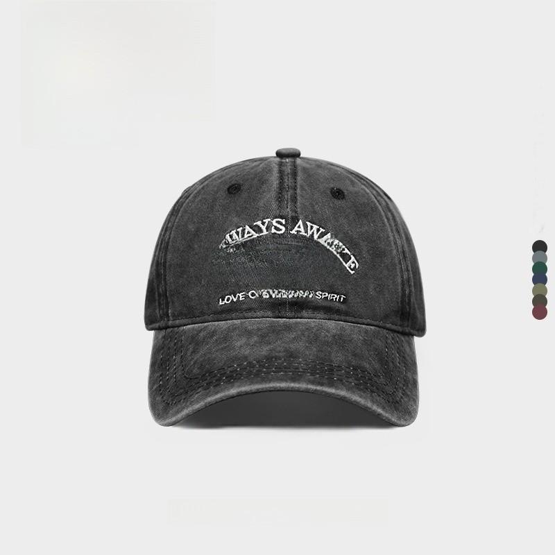 Retro Wash Cotton Baseball Cap With Wide Brim For Sun Protection And Unisex Style