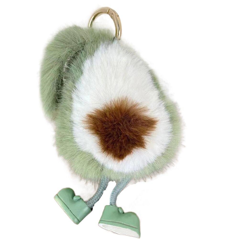 

Imitation Wool Metal Ring Korean Style Key Chain Key Holder Hanging Doll Model Women Bag Pendant have legs