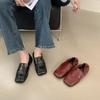 2025 Autumn Trendy Retro Square Head Loafers for Women