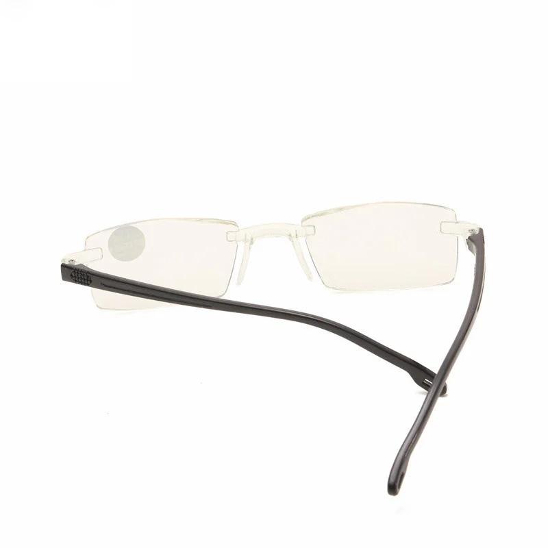 Anti Blue Light Blocking Rimless Reading Glasses Women   Square Frameless Presbyopic Glasses Diopters +1.0 1.5 2 2.5 4.0