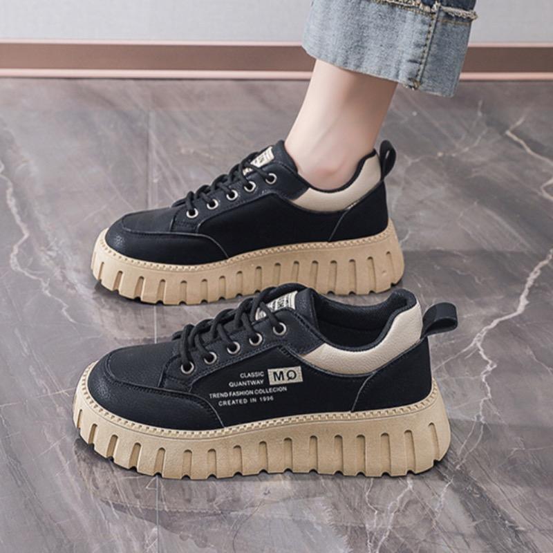 Fashion Women's Sneakers Fashion Leather Casual Shoe Designer Platform Shoes for Women Height Increasing Shoes Tenis Shoes Zapatos Mujer