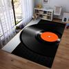 Vintage Vinyl Record Design Carpet for Living Room, Music Lover Decor Suitable for use as an anti-slip for living room bedroom sofas