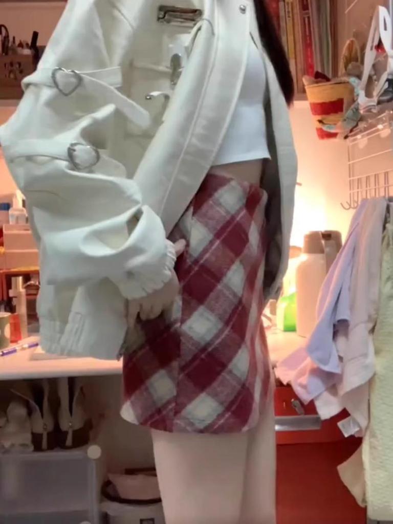 Plus Size Woolen Plaid A-line Midi Skirt - High Waist Bodycon for Autumn/Winter