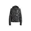 Wind.Rdy Full Zip Hooded Jacket, Women Logo Print Long Sleeve Windproof Sports Outerwear Black Reflective Silver IT3445