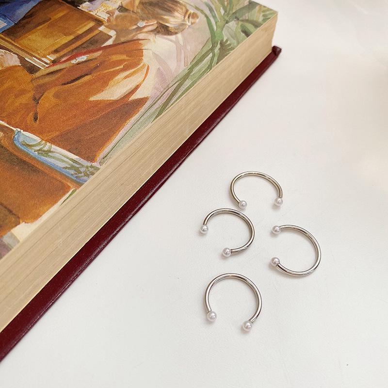 

Регулируемое кольцо на мизинец с жемчугом - Женский шикарный нишевый дизайн Adjustable