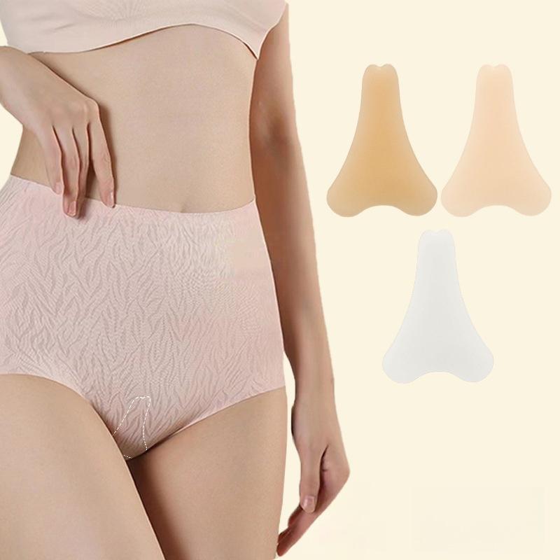 Thin Private Parts Sticker Silicone Underwaer Pads For Women'S Bikini Swimming Dancing Suit Waterproof Invisible Privacy Patch