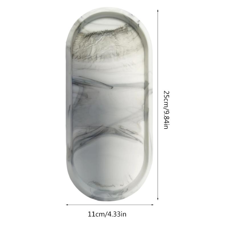 Large Oval Silicone Tray Soap Dispenser Jewelry Holder Countertop Tray Dropshipping