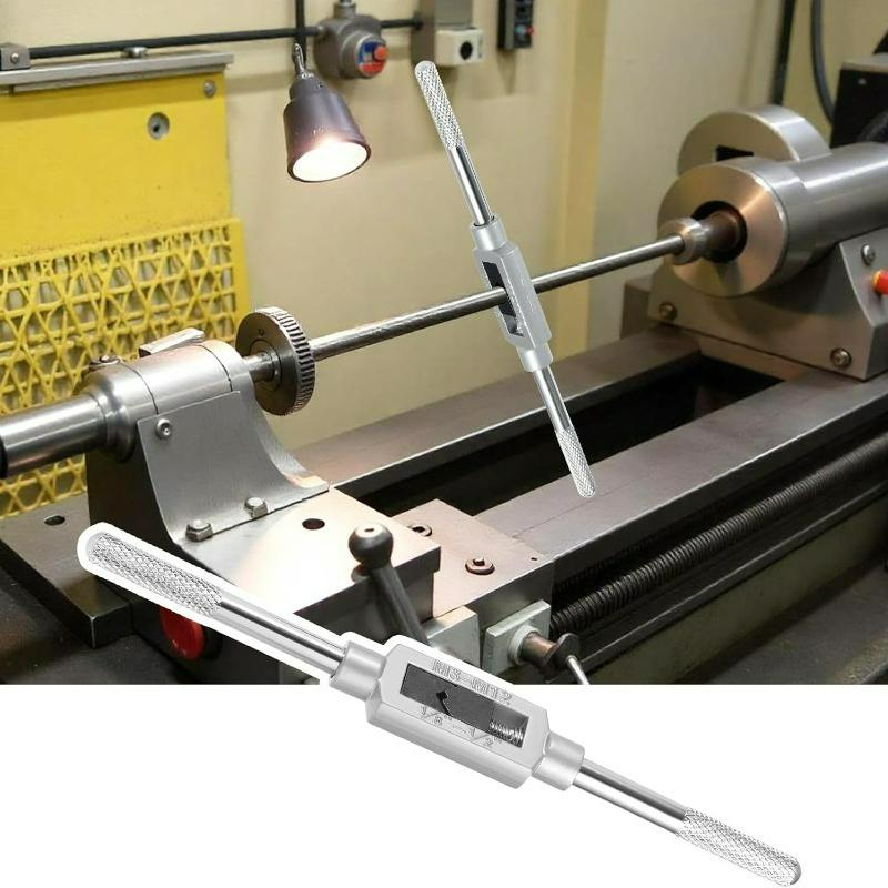 M3-M12 Adjustable T-Handle Wrench Thread Handle Tap Holder Reamer Wrench High Speed Steel Metric Plug Taps Set Tapping Tools