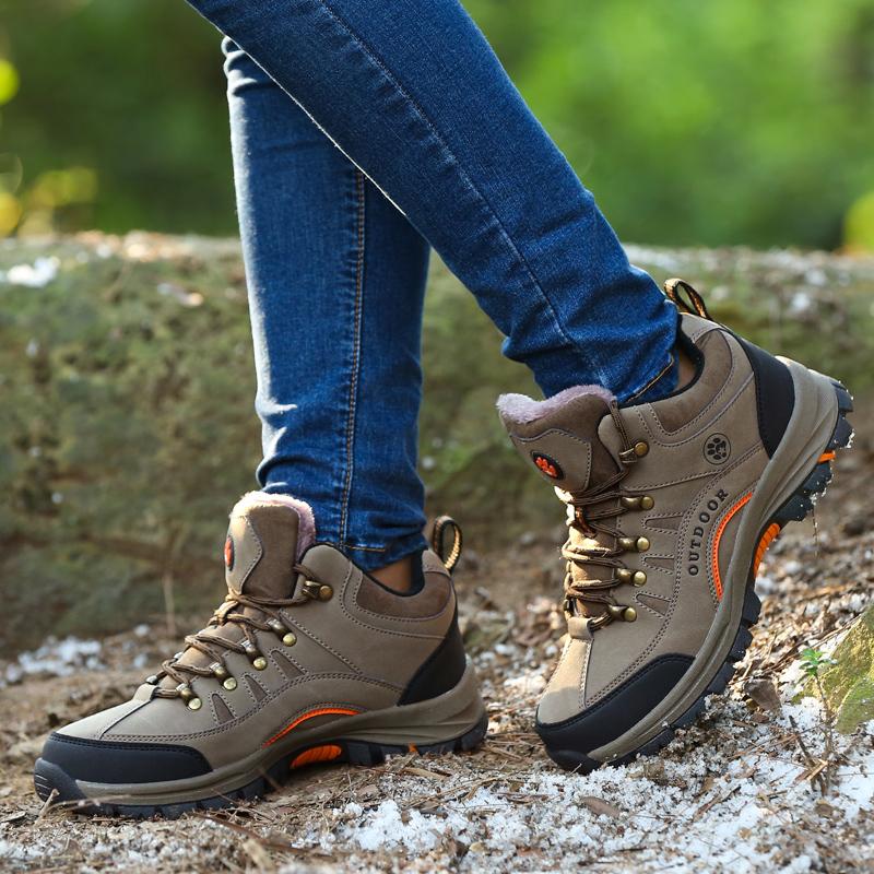 Pánská a dámská móda Vysoké turistické boty Plyšová teplá bavlna Boty Tooling Boty Outdoorové boty do sněhu