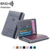 Erkek Kadın Seyahat Pasaport Kılıfı Kılıfı RFID PU Deri Kredi Kimlik Kartı Tutucu Kılıf Bilet Koruyucu Cüzdan