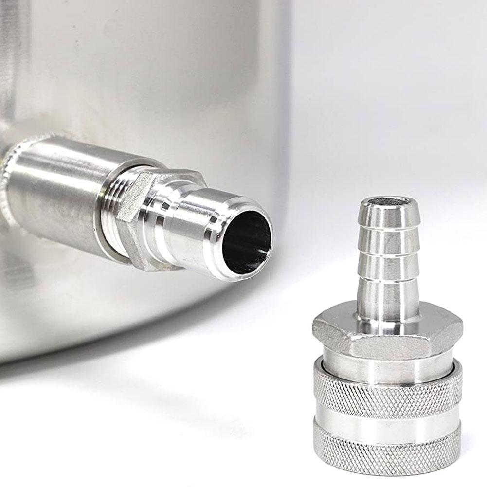 4pcs G1 2in Male Thread Stainless Steel Quick Connector Adapter for Home Brewing Beer