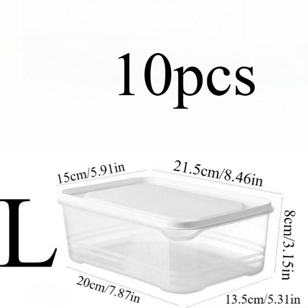 

10-Pack Airtight Food Storage Containers, Stackable Kitchen Organizers with Lids, Leakproof Meal Prep Containers for Fridge 10pcs