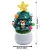 Tabletop Christmas Tree Knitted Potted Tree Table Decoration With Deer Winter Decoration Art Craft For Holiday Home Tabletop
