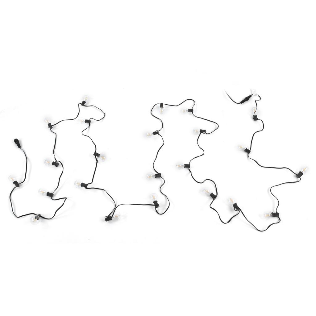 G40 String Light 25LED 25ft Waterproof Glass Ball String Light for Garden Lawn Festival