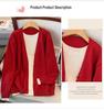 Plus Size Women’s Sweater Cardigan Two-Piece Set, Bust 150/160, Loose Fit